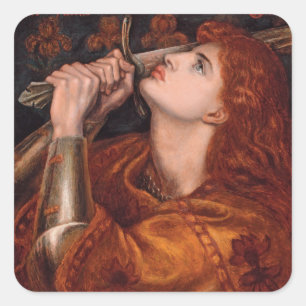 Joan of Arc, c. 1882 by Dante Gabriel Rossetti Square Sticker