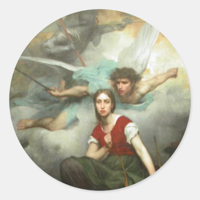 Joan of Arc Classic Round Sticker (Front)