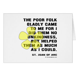 Joan of Arc Helped Poor Folk