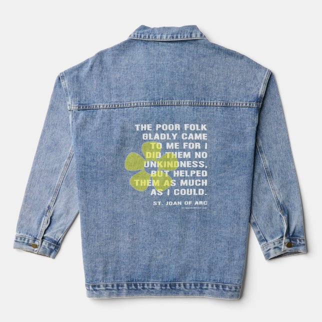 Joan of Arc Helped Poor Folk Denim Jacket (Back)