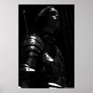 Joan of Arc Listening to the Voices Dark Aesthetic Poster