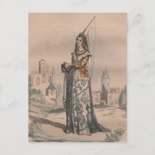 Joan of Arc Medieval French fashion costume Postcard