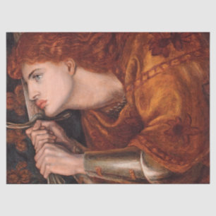 Joan of Arc (Portrait) (by Dante Gabriel Rossetti) Tissue Paper
