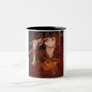 Joan of Arc (Portrait) (by Dante Gabriel Rossetti) Two-Tone Coffee Mug