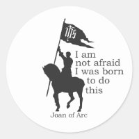 Joan of Arc Silhouette I am not afraid quote