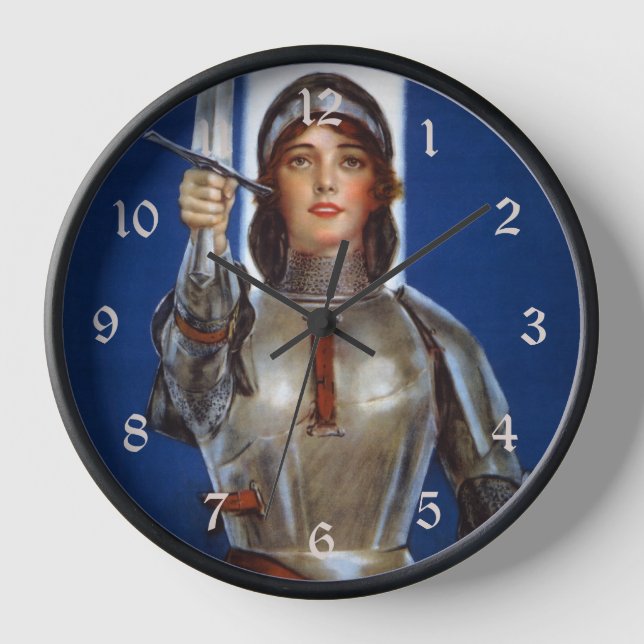 Joan of Arc: The Maid of Orleans, Knight Heroine Clock (Front)