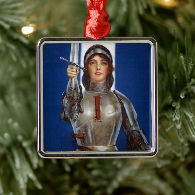 Joan of Arc: The Maid of Orleans, Knight Heroine Metal Ornament (Tree)