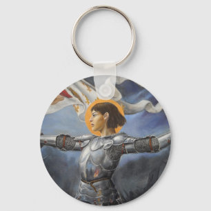 Joan of Arc with banner Keychain