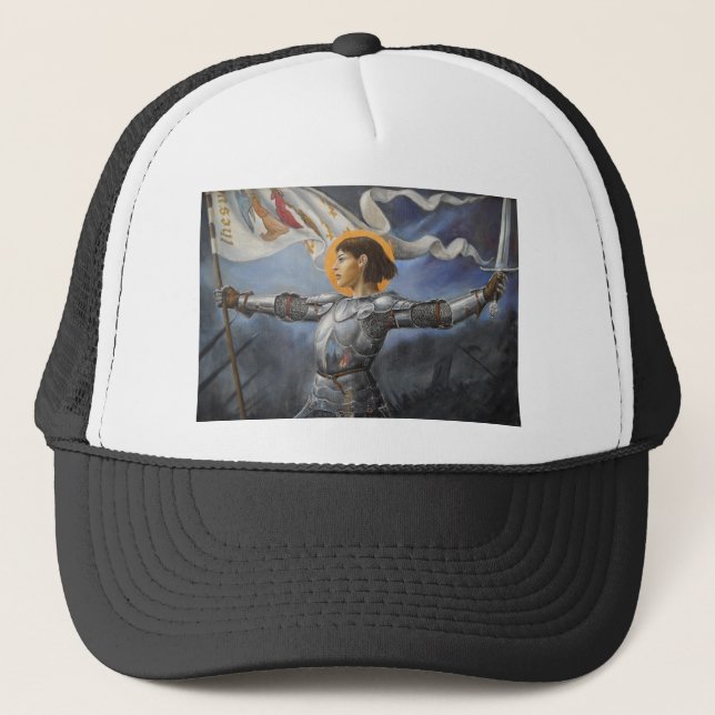 Joan of Arc with banner Trucker Hat (Front)