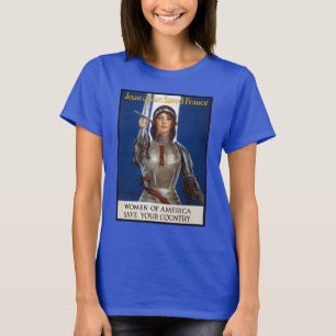 Joan of Arc WPA French American Feminism Ads Pinup T-Shirt