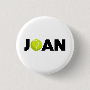 Joan Tennis 1 Inch Round Button