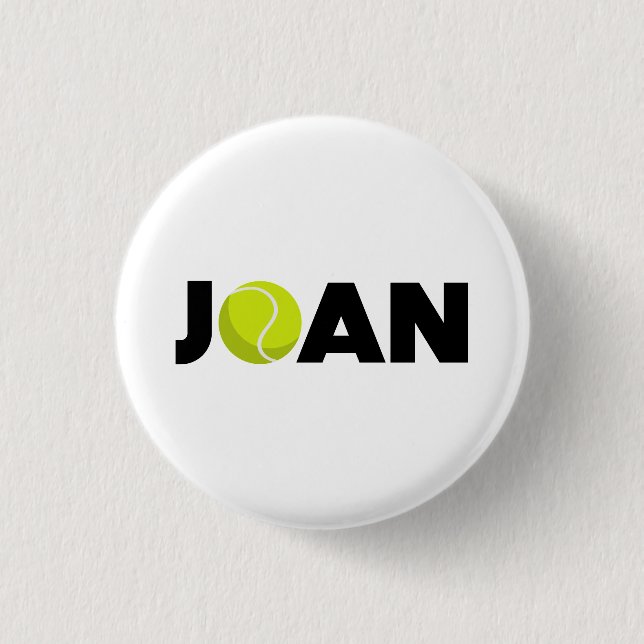 Joan Tennis 1 Inch Round Button (Front)