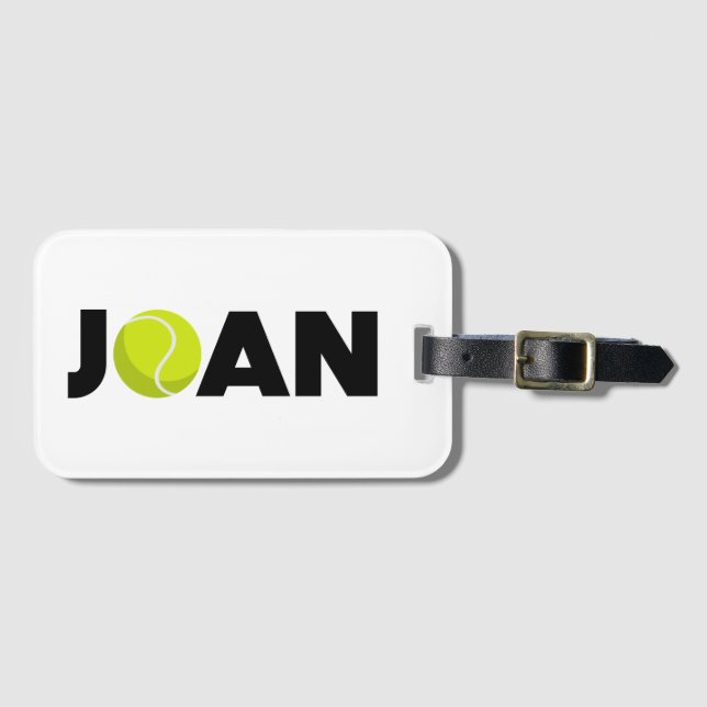 Joan Tennis Luggage Tag (Front Horizontal)