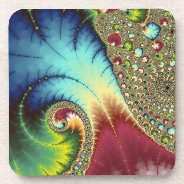 Joanie 50 Fractal Art Coaster (Front)