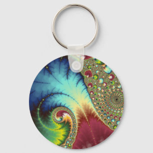 Joanie 50 Fractal Art Keychain