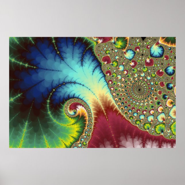 Joanie 50 Fractal Art Poster (Front)