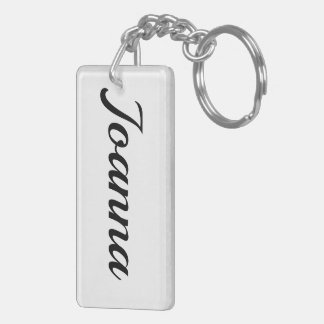 Joanna black white keychain