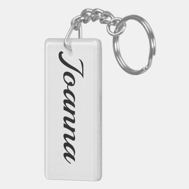 Joanna black white keychain (Back Right)