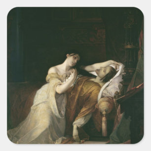 Joanna the Mad  with Philip I the Handsome Square Sticker