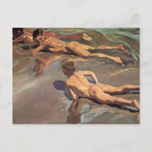 Joaquín Sorolla- Children on the Beach Postcard