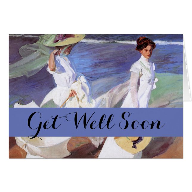 Joaquin Sorolla Femmes Promenade Plage (Devant horizontal)