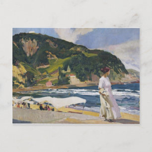 Joaquín Sorolla- Maria on the beach, Zarauz Postcard