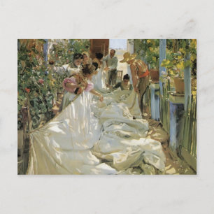 Joaquín Sorolla- Mending the Sail Postcard