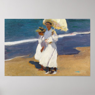 Joaquin Sorolla - On the Beach Poster
