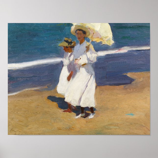 Joaquin Sorolla - On the Beach Poster (Front)