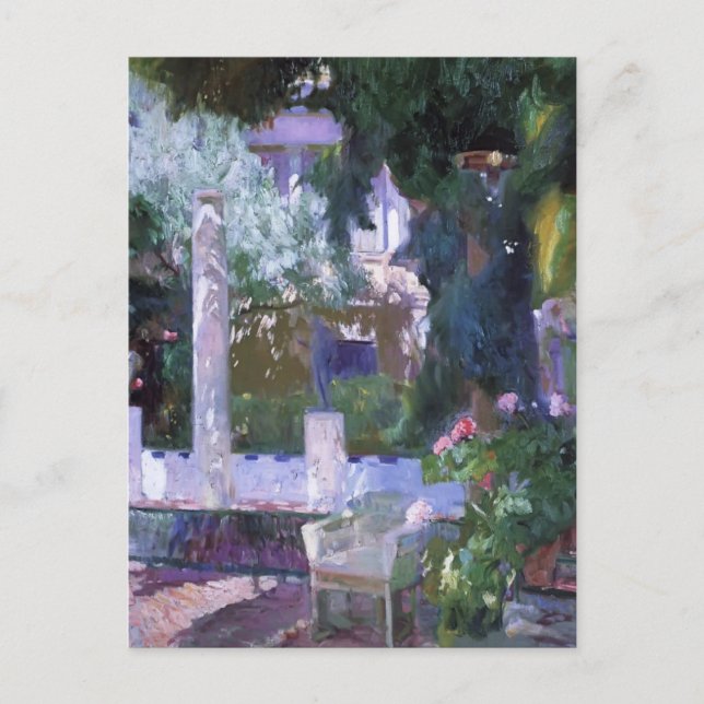 Joaquín Sorolla- Rose Bush at the Sorolla House Postcard (Front)