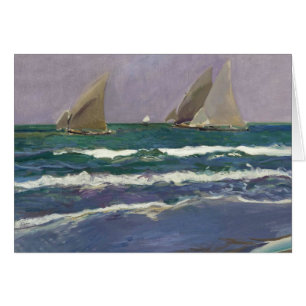 Joaquin Sorolla - Ship Sails in the Sea