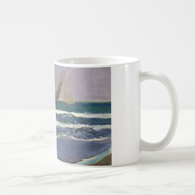 Joaquin Sorolla - Ship Sails in the Sea Coffee Mug (Right)