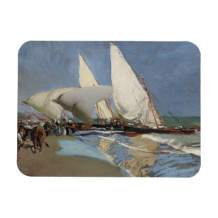 Joaquin Sorolla - The Beach at Valencia Magnet