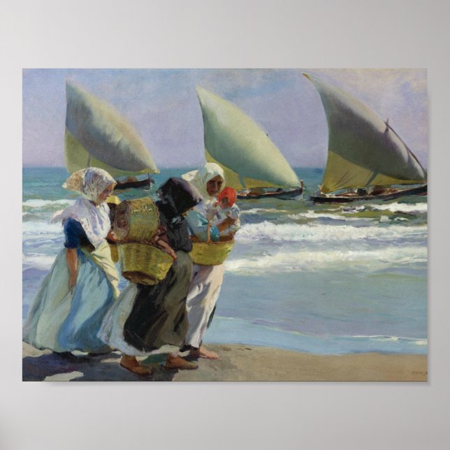 Joaquin Sorolla - The Three Sails Poster (Front)