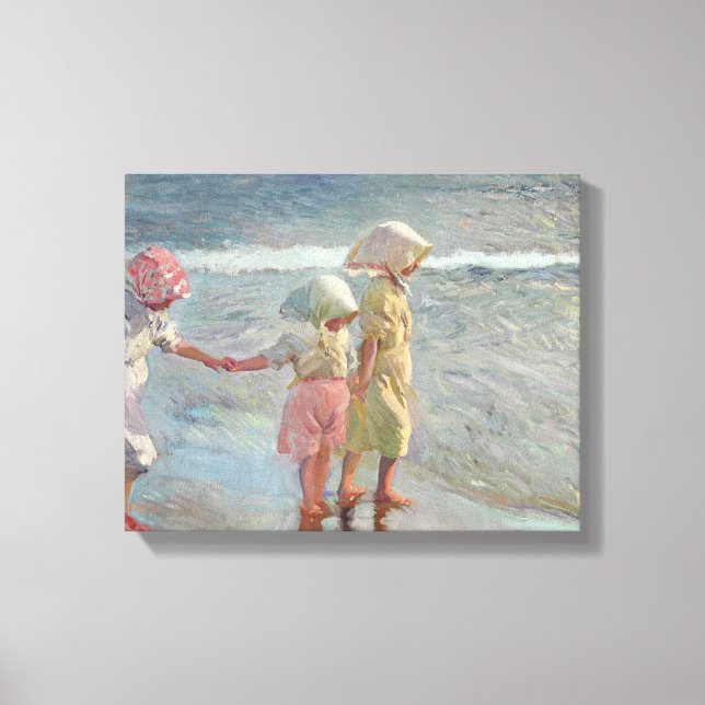 Joaquin Sorolla - The Three Sisters Canvas Print (Front)
