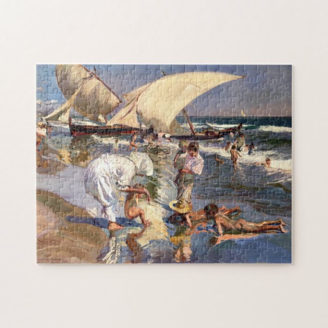 Joaquin Sorolla - Valencia Beach by Morning Light Jigsaw Puzzle (Horizontal)