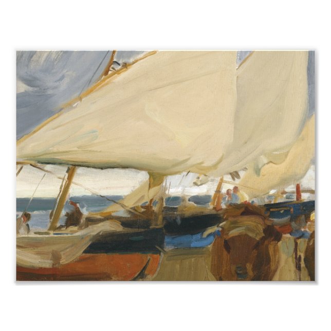 Joaquin Sorolla - Valencia Beach Photo Print (Front)
