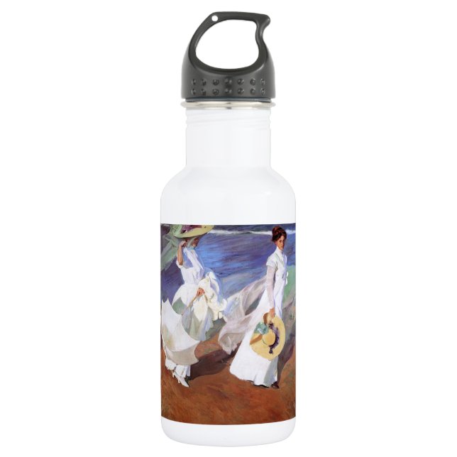 Joaquin Sorolla Women Walking Beach 532 Ml Water Bottle (Front)