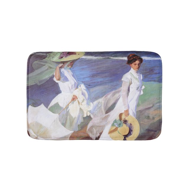 Joaquin Sorolla Women Walking Beach Bath Mat (Front)