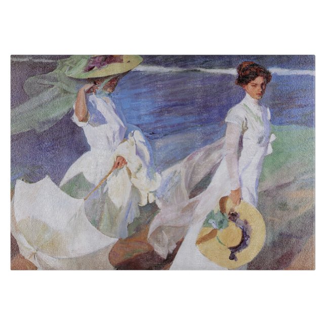 Joaquin Sorolla Women Walking Beach Cutting Board (Front)