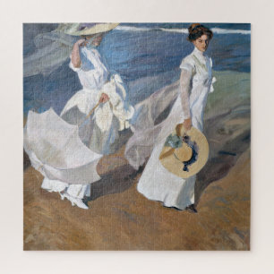 Joaquin Sorolla - Women Walking on the Beach Jigsaw Puzzle