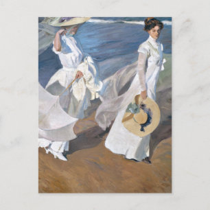 Joaquin Sorolla - Women Walking on the Beach Postcard