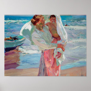 Joaquin Sorolla Y Bastida - After Bathing Poster