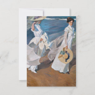 Joaquin Sorolla Y Bastida - Strolling The Sea Card
