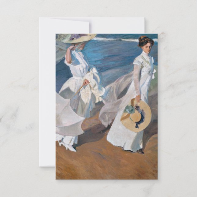 Joaquin Sorolla Y Bastida - Strolling The Sea Card (Front)