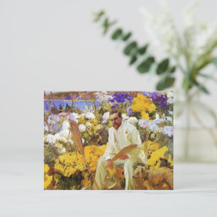 Joaquin Sorolla's painting of Louis Comfort Tiffan Postcard