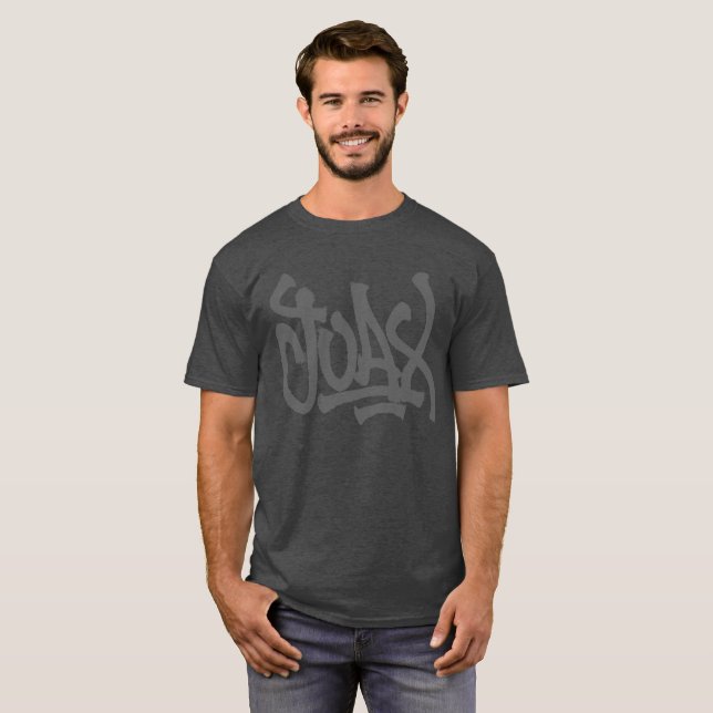 Joax grey graffiti tag T-Shirt (Front Full)