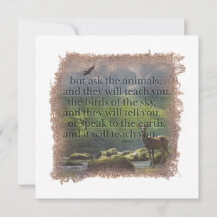 JOB 12:7 - Personalized Notecard