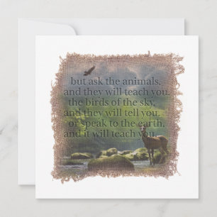 JOB 12:7 - Personalized Notecard