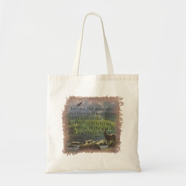 JOB 12:7 - Tote Bag (Devant)
